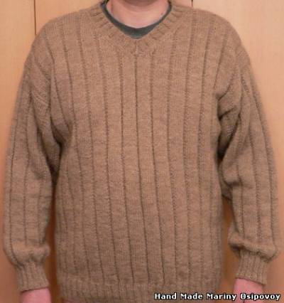 Вязание спицами мужской свитер с оленями. Re: Вяжем мужские свитера